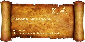 Katona Antigoné névjegykártya